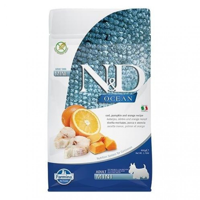 N&D Ocean 800 Gr Mini Morina Balkabağı ve Portakal | Yetişkin Köpek Kuru Maması N&D Ocean 800 Gr Mini Morina Balkabağı ve Portakal | Yetişkin Köpek Kuru Maması