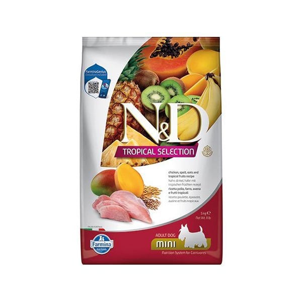 N&D Tropical Selection 5 Kg Mini Tavuk Kılçıksız Buğday ve Tropik Meyveler | Yetişkin Köpek Kuru Maması