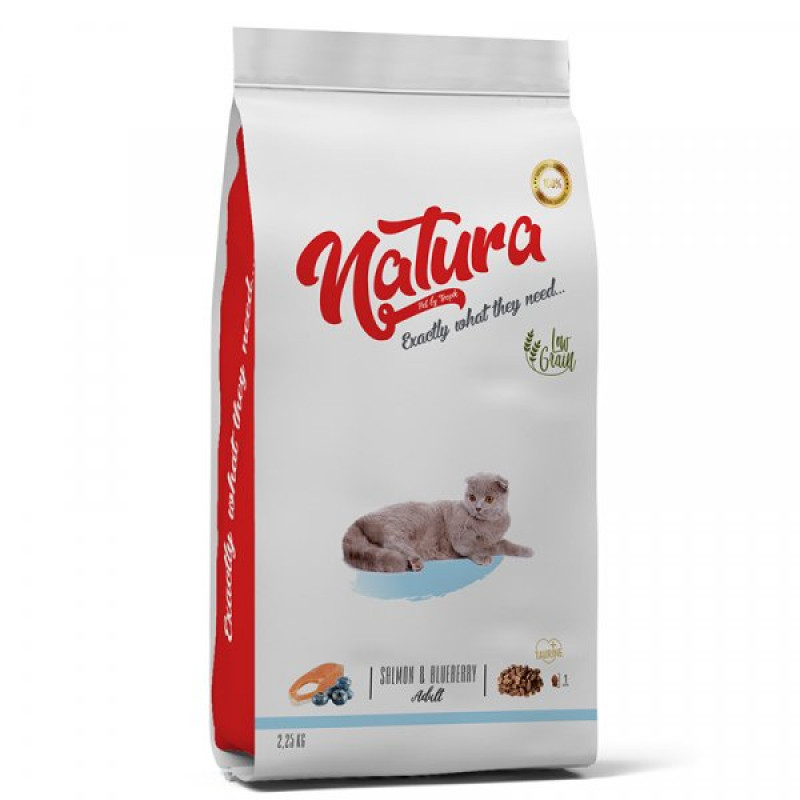 Natura 2.25 Kg Adult Düşük Tahıllı Somonlu ve Yaban Mersinli Yetişkin | Yetişkin Kuru Kedi Maması Natura 2.25 Kg Adult Düşük Tahıllı Somonlu ve Yaban Mersinli Yetişkin | Yetişkin Kuru Kedi Maması