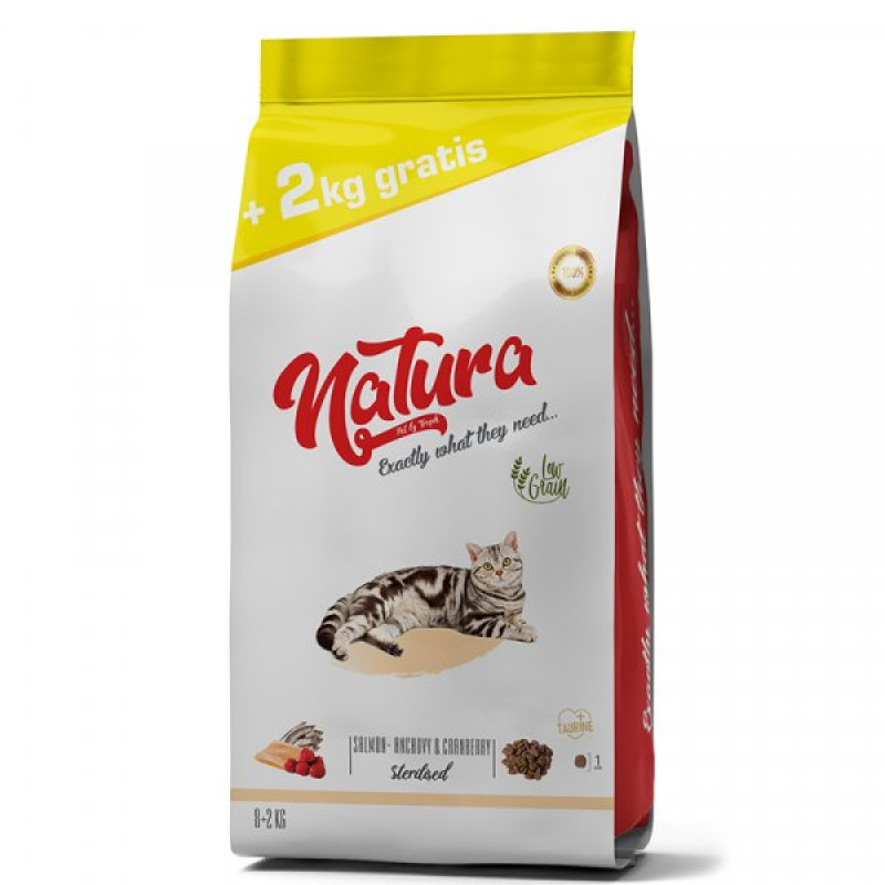 Natura 8 Kg + 2 Kg Hediyeli Sterilised Düşük Tahıllı Balıklı Kısırlaştırılmış | Kısırlaştırılmış Kedi Maması Natura 8 Kg + 2 Kg Hediyeli Sterilised Düşük Tahıllı Balıklı Kısırlaştırılmış | Kısırlaştırılmış Kedi Maması
