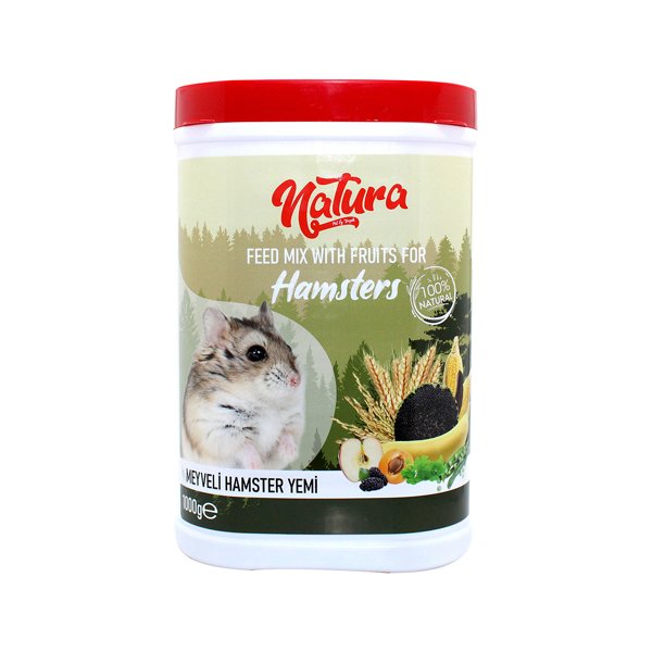 Natura 1000 Gr Feed Mıx Wıth Fruıtsfor Hamsters | Hamster Yemi
