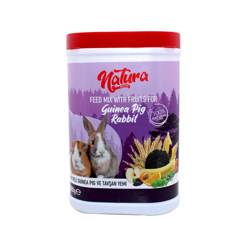 Natura 1000 Gr Mıx Wıth Fruıts Forguınea Pıg & Rabbıt | Ginepig Yemi Natura 1000 Gr Mıx Wıth Fruıts Forguınea Pıg & Rabbıt | Ginepig Yemi