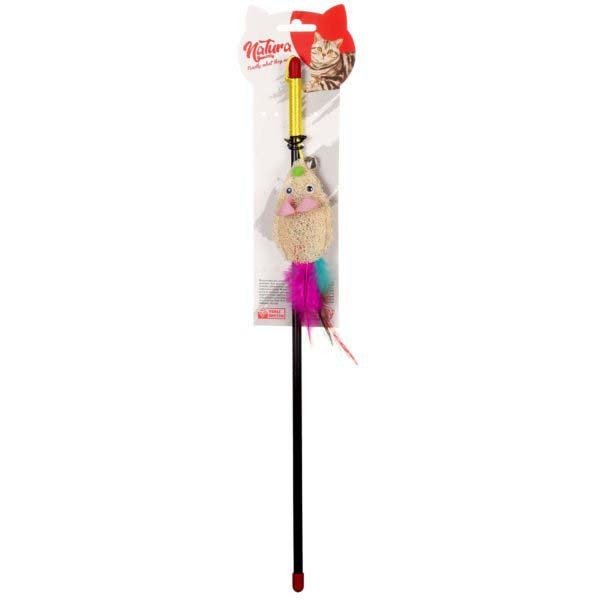 Natura 45 Cm Ptc-053 Doğal Sünger Fare Olta Oyuncak | Kedi Oltası