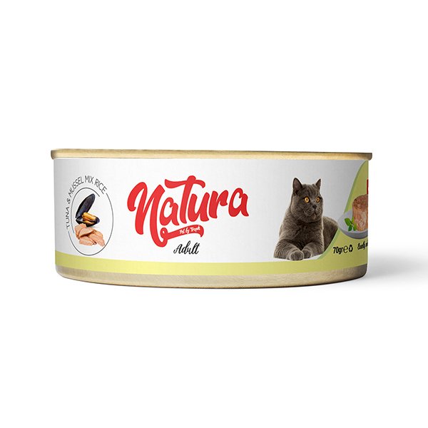 Natura 70 Gr Adult Tahılsız Ton Balık ve Midyeli Yetişkin | Yetişkin Kedi Maması