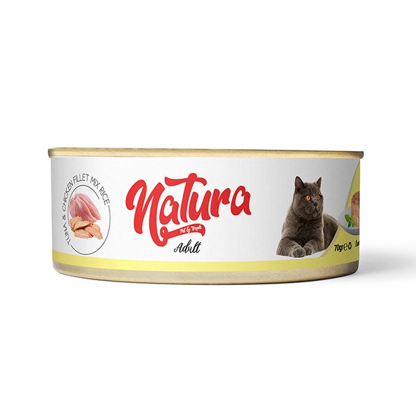 Natura 70 Gr Adult Tahılsız Ton Balık ve Tavuk Filetolu Yetişkin | Yetişkin Kedi Maması