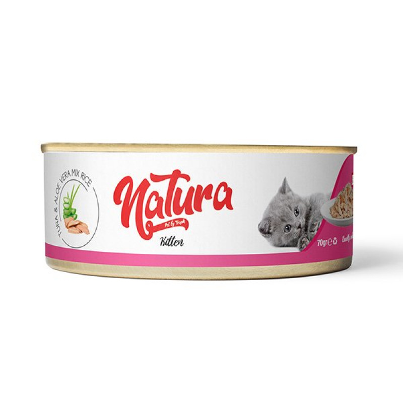 Natura 70 Gr Kitten Tahılsız Ton Balık ve Aloe Veralı Yavru | Yavru Kedi Maması Natura 70 Gr Kitten Tahılsız Ton Balık ve Aloe Veralı Yavru | Yavru Kedi Maması