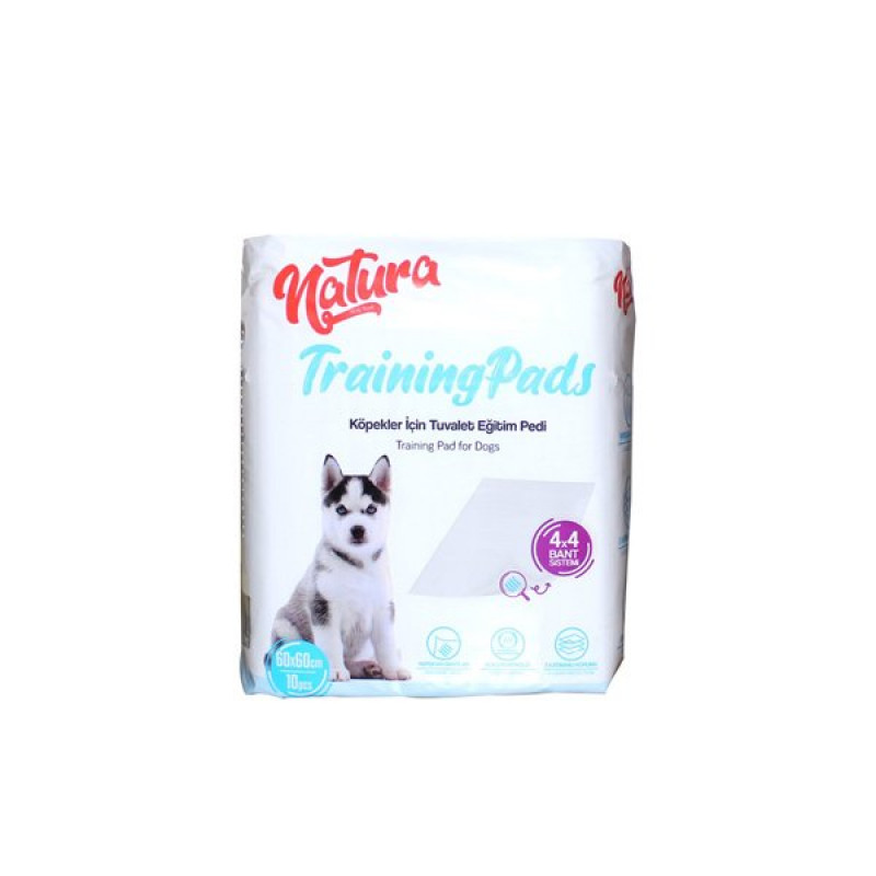 Natura Eğitim Pedi 60 X 60 Kaydırmaz Bantlı 10 Adet | Köpek Çiş Alıştırma Pedi Natura Eğitim Pedi 60 X 60 Kaydırmaz Bantlı 10 Adet | Köpek Çiş Alıştırma Pedi