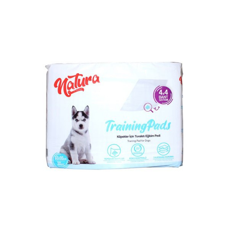 Natura Eğitim Pedi 60 X 90 Kaydırmaz Bantlı 30 Adet | Köpek Çiş Alıştırma Pedi Natura Eğitim Pedi 60 X 90 Kaydırmaz Bantlı 30 Adet | Köpek Çiş Alıştırma Pedi