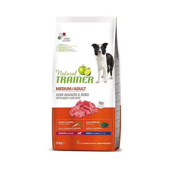 Natural Trainer 12 Kg Adult Medium Sığır ve Pirinç | Yetişkin Köpek Kuru Maması