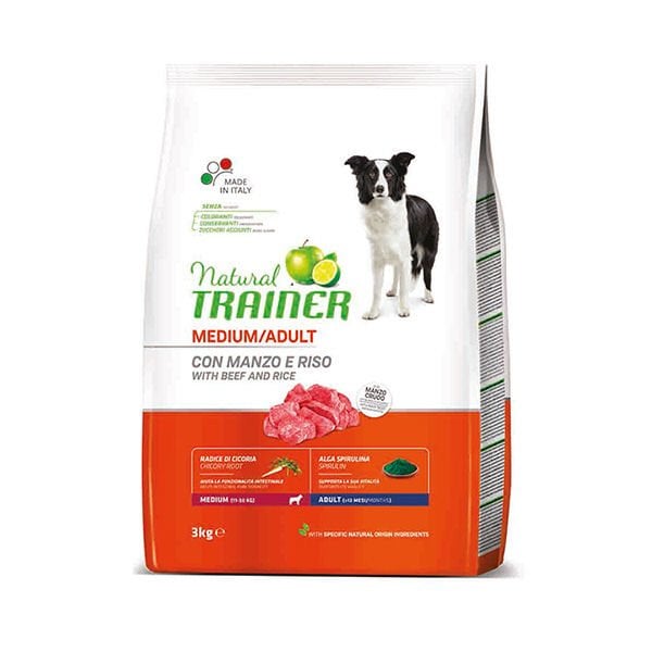 Natural Trainer 3 Kg Medium Dana ve Pirinç | Yetişkin Köpek Kuru Maması