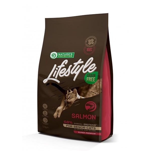 Nature's Protection 1,5 Kg Lifestyle Grain Free Senior Somon | Hipoalerjenik Kedi Maması