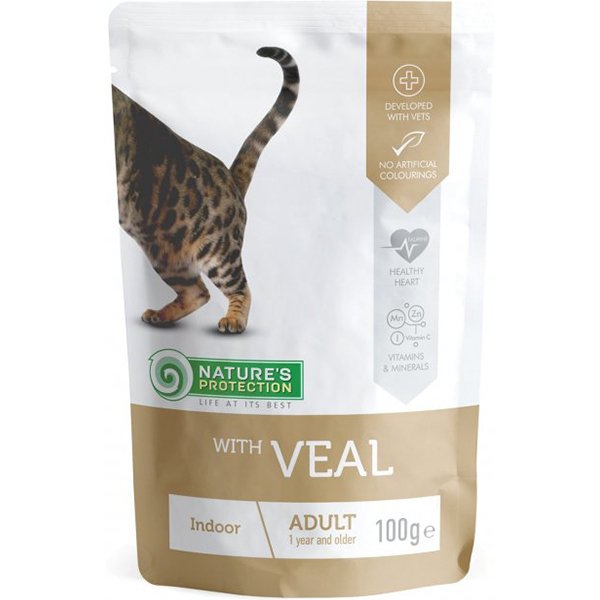 Natures Protection 100 Gr Indoor Dana Etli Pouch Yetişkin | Yetişkin Kedi Maması