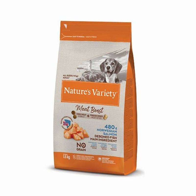 Nature's Variety 1,5 Kg Meat Boost Adult Norveç Somonu | Yetişkin Köpek Kuru Maması Nature's Variety 1,5 Kg Meat Boost Adult Norveç Somonu | Yetişkin Köpek Kuru Maması