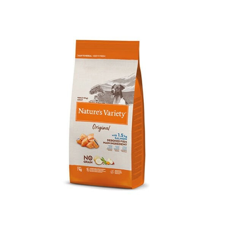 Nature's Variety 7 Kg Adult Mini Somon | Tahılsız Köpek Kuru Maması Nature's Variety 7 Kg Adult Mini Somon | Tahılsız Köpek Kuru Maması