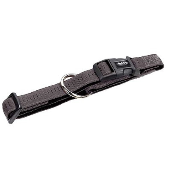 Nobby 25-35 cm X 15 mm Soft Grip Emniyet Kilitli Boyun Tasması Gri | Köpek Boyun Tasması