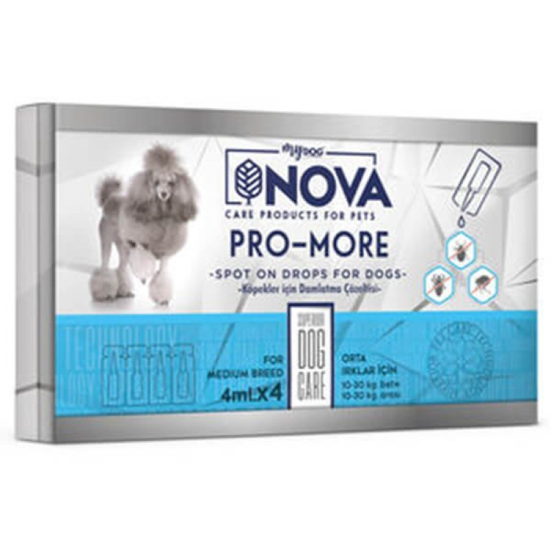 Nova Orta Irk 4x4 ml (10-30 Kg) Deri ve Tüy Bakımı Ense Damlası | Köpek Tüy Bakım Spreyi Nova Orta Irk 4x4 ml (10-30 Kg) Deri ve Tüy Bakımı Ense Damlası | Köpek Tüy Bakım Spreyi