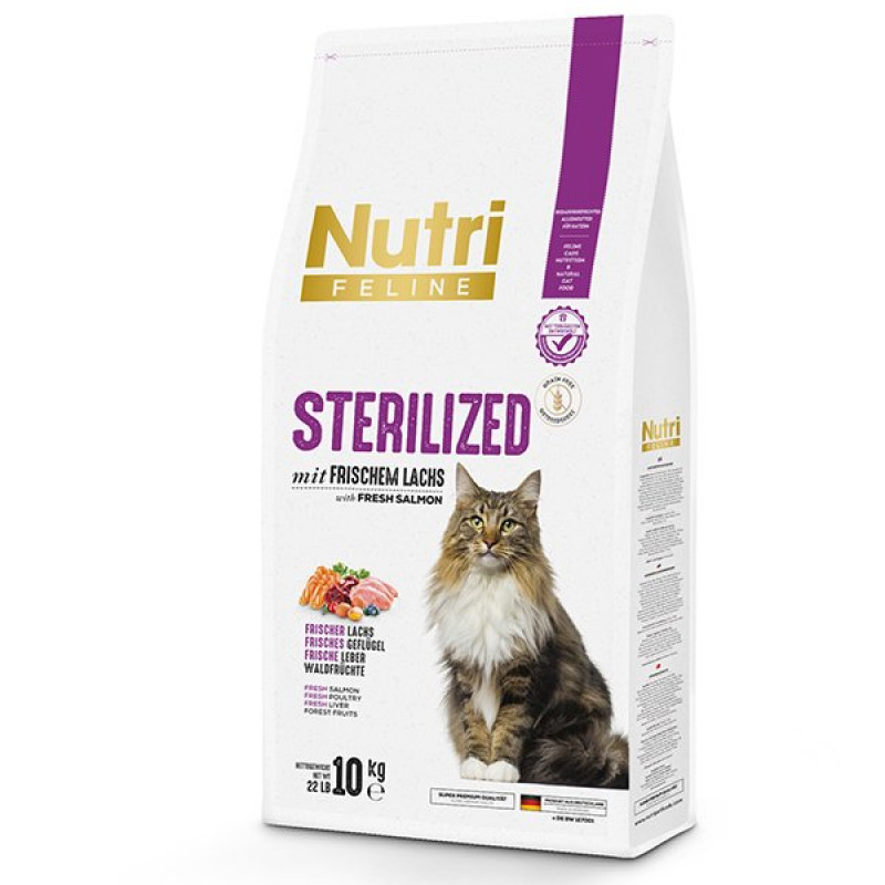 Nutri Feline 10 Kg Adult Sterilised Kısırlaştırılmış Somonlu | Kısırlaştırılmış Kedi Maması Nutri Feline 10 Kg Adult Sterilised Kısırlaştırılmış Somonlu | Kısırlaştırılmış Kedi Maması