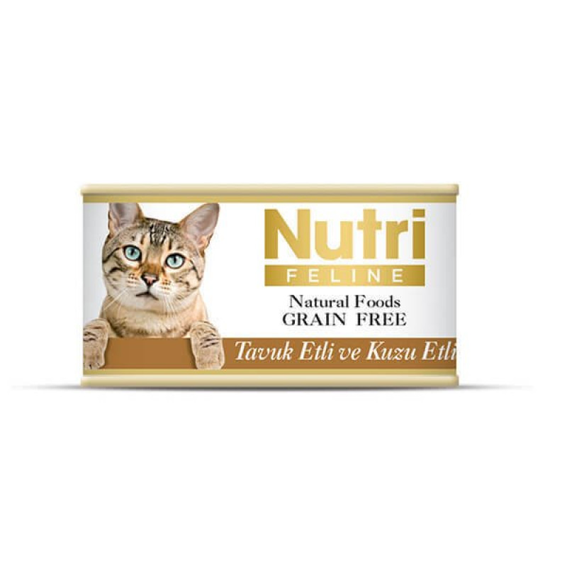 Nutri Feline 85 Gr Tavuklu Kuzu Etli Tahılsız Nutri Feline 85 Gr Tavuklu Kuzu Etli Tahılsız