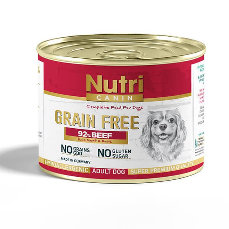 Nutri Canin 200 Gr Tahılsız %92 Biftekli Yetişkin | Yetişkin Köpek Konserve Maması Nutri Canin 200 Gr Tahılsız %92 Biftekli Yetişkin | Yetişkin Köpek Konserve Maması