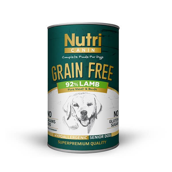 Nutri Canin 400 Gr Tahılsız Senior Kuzu Etli | Yaşlı Köpek Konserve Maması