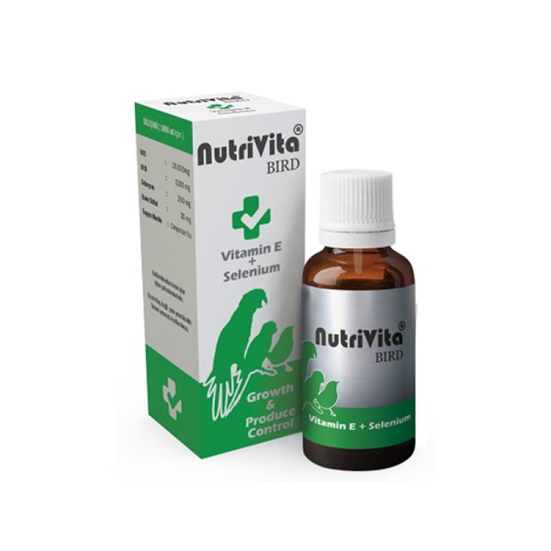 NutriVita 30 Ml Bird Kuşlar İçin Selenium & E Vitamin | Kuş İlacı NutriVita 30 Ml Bird Kuşlar İçin Selenium & E Vitamin | Kuş İlacı