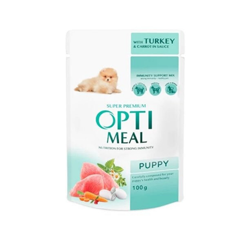 Optimeal 100 Gr Puppy With Turkey & Carrot In Sauce | Tavru Köpek Konservesi Optimeal 100 Gr Puppy With Turkey & Carrot In Sauce | Tavru Köpek Konservesi