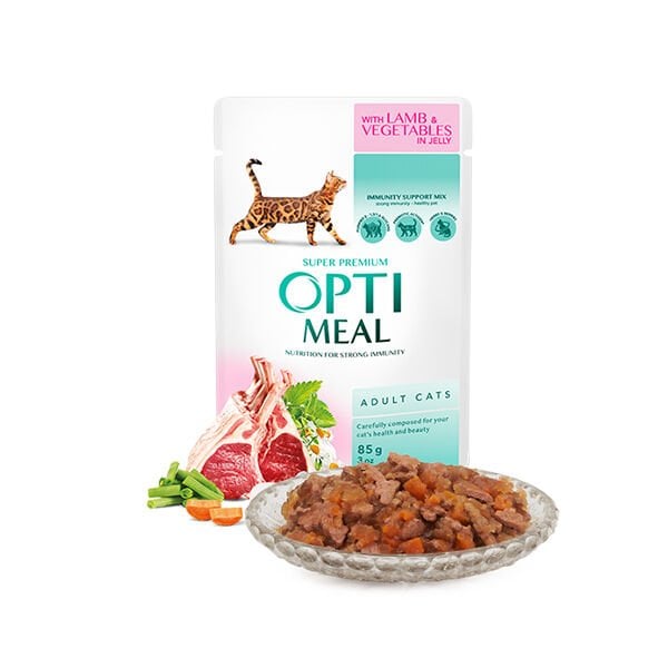 Optimeal 85 Gr With Lamb & Vegetables In Jelly | Yetişkin Kedi Maması