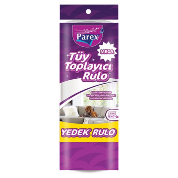Parex  60 Lı Mega Süper Yapışkanlı Tüy Toplama Yedek Rulosu | Köpek Tüy Toplayıcı