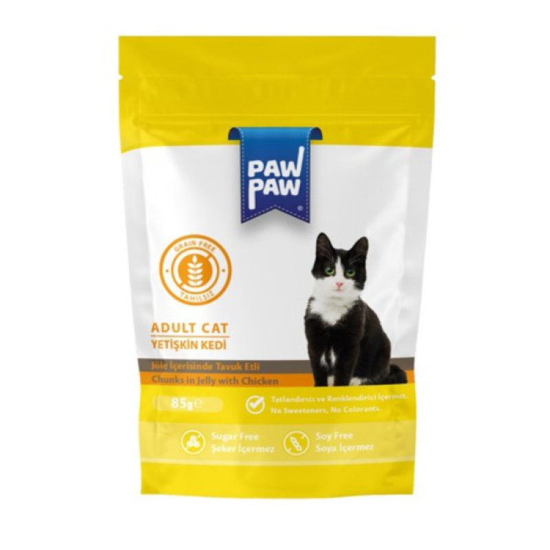 Pawpaw 85 Gr Jöle İçerisinde Tavuklu Pouch Yetişkin | Yetişkin Kedi Maması Pawpaw 85 Gr Jöle İçerisinde Tavuklu Pouch Yetişkin | Yetişkin Kedi Maması