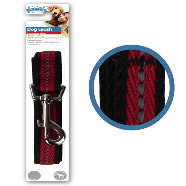 Pawise 1.2m/25mm Uzatma Tasması Kırmızı Yansıtıcılı S | Köpek Gezdirme Tasması