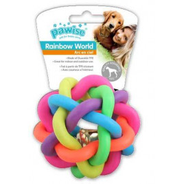 10,5 Cm Rainbow World Örgü Top Termoplastik Oyuncak | Köpek Top Oyuncak