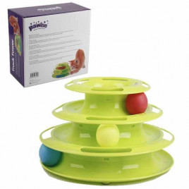 3 Katlı Plastik Yeşil | Plastik Kedi Oyuncağı 3 Katlı Plastik Yeşil | Plastik Kedi Oyuncağı