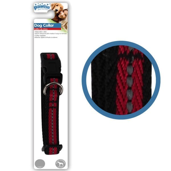 Pawise 35-50 Cm Reflektörlü Boyun Tasması Kırmızı M | Köpek Boyun Tasması