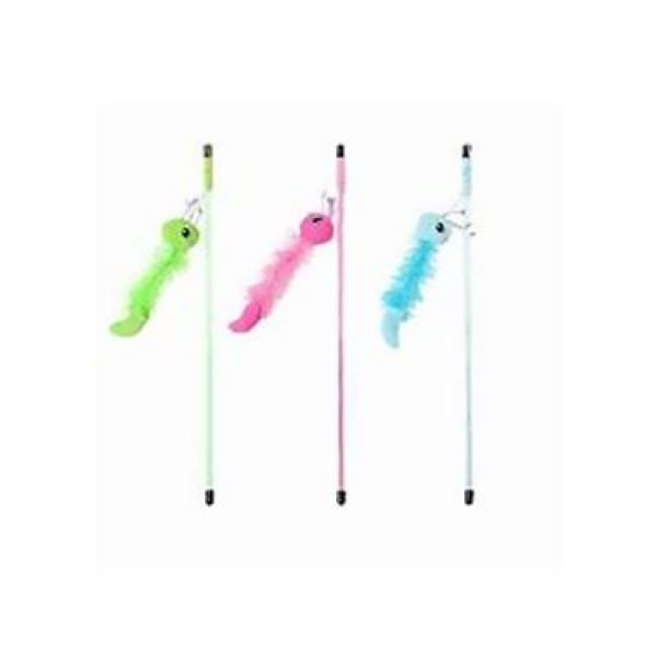 Pawise 48 Adet Tüylü Tırtıl Olta Yeşil | Kedi Oltası