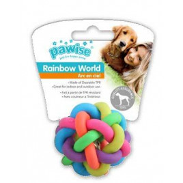 6,5 Cm Rainbow World Örgü Top Termoplastik Oyuncak | Köpek Top Oyuncak