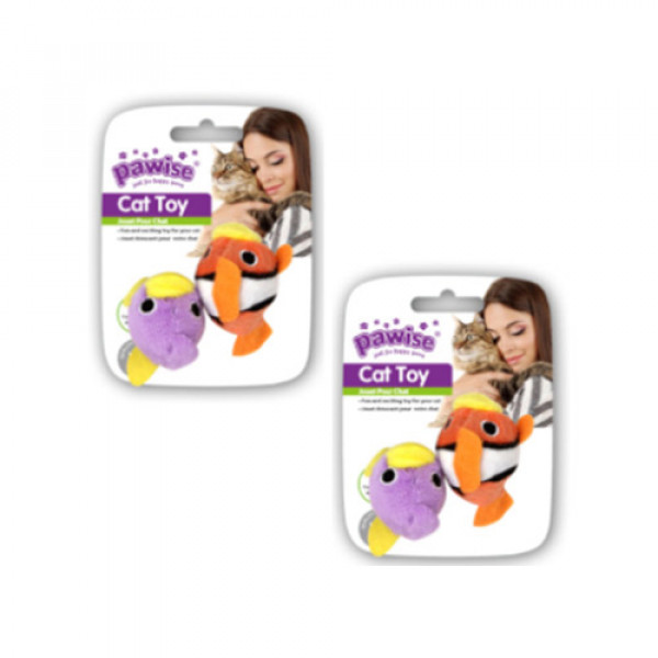 Pawise İkili Balık Kedi Oyuncağı | Peluş Kedi Oyuncağı
