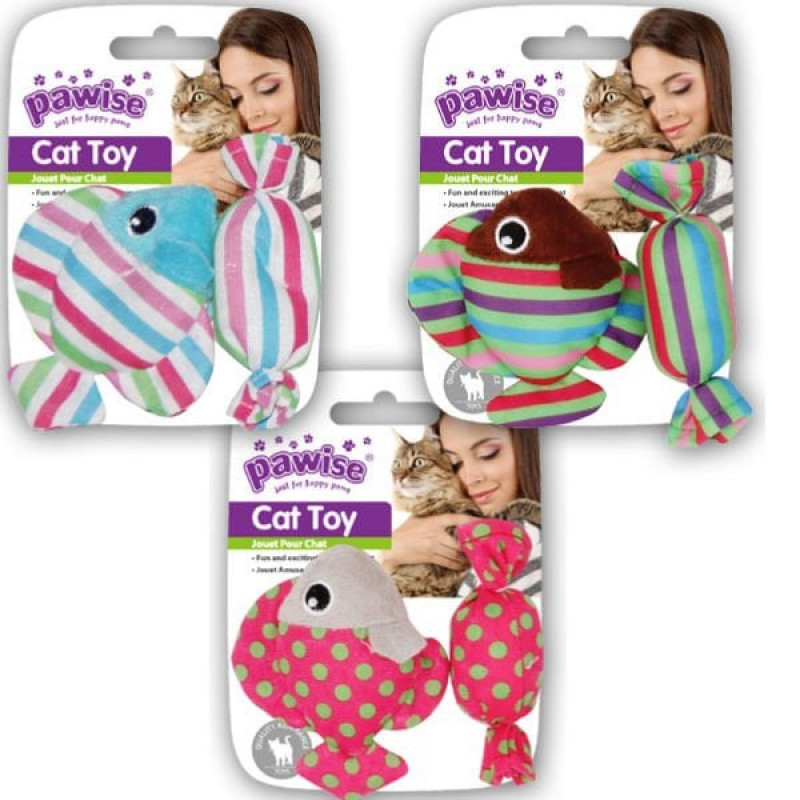 Pawise Hışırtılı Şeker ve Balık Renkli | Kedi Çiğneme Oyuncağı Pawise Hışırtılı Şeker ve Balık Renkli | Kedi Çiğneme Oyuncağı