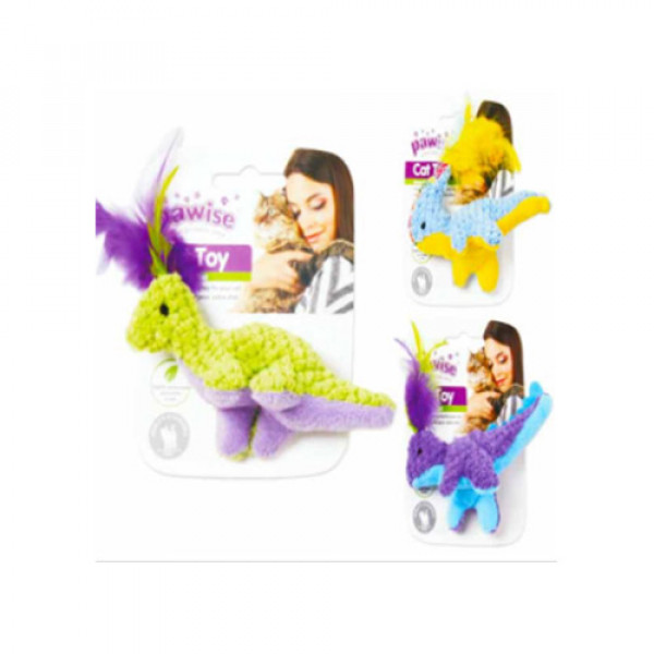 Pawise Kumaş Meow Meow Life-Dinosaur | Kedi Top Oyuncak