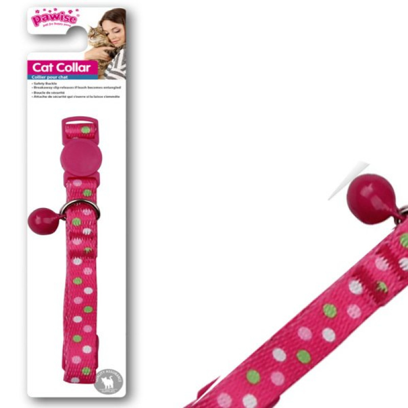 Pawise Pembe Benekli Boyun Tasması | Kedi Boyun Tasması