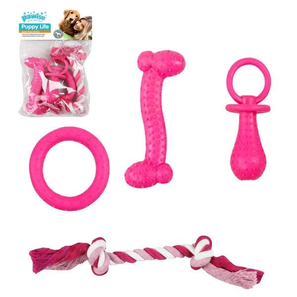 Pawise Puppy Life Oyuncak Seti Pembe | Köpek Çiğneme