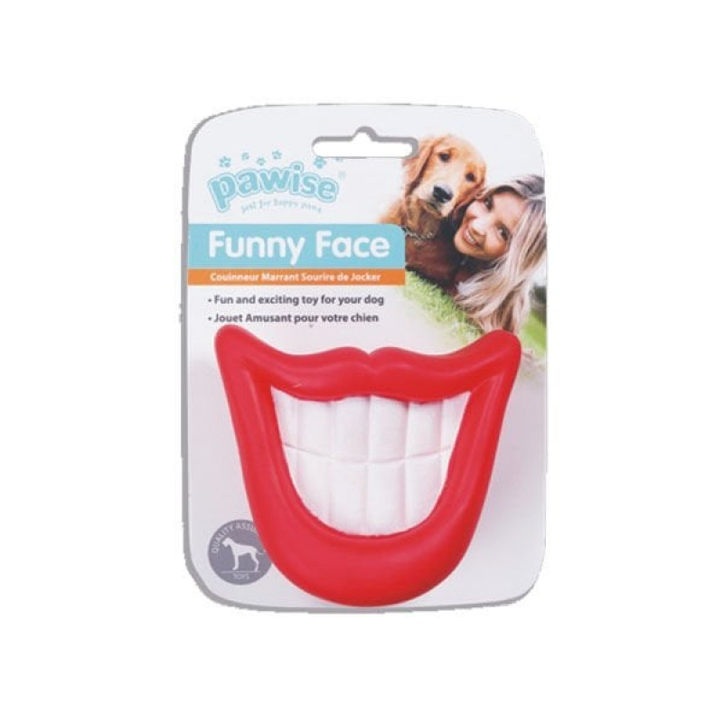 Pawise Vinyl Toy Big Tooth Beyaz ve Kırmızı | Köpek Çiğneme Pawise Vinyl Toy Big Tooth Beyaz ve Kırmızı | Köpek Çiğneme