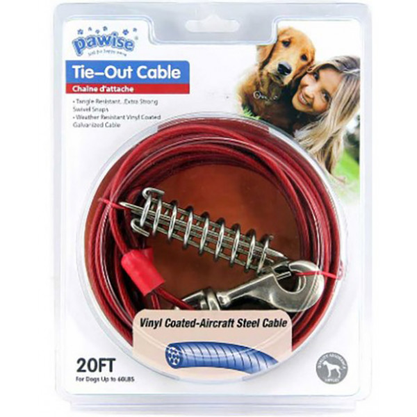 Pawise 6 Mt Yaylı Bahçe Bağlama Halatı 120 Lbs | Köpek Bahçe Bağlama Kayışı