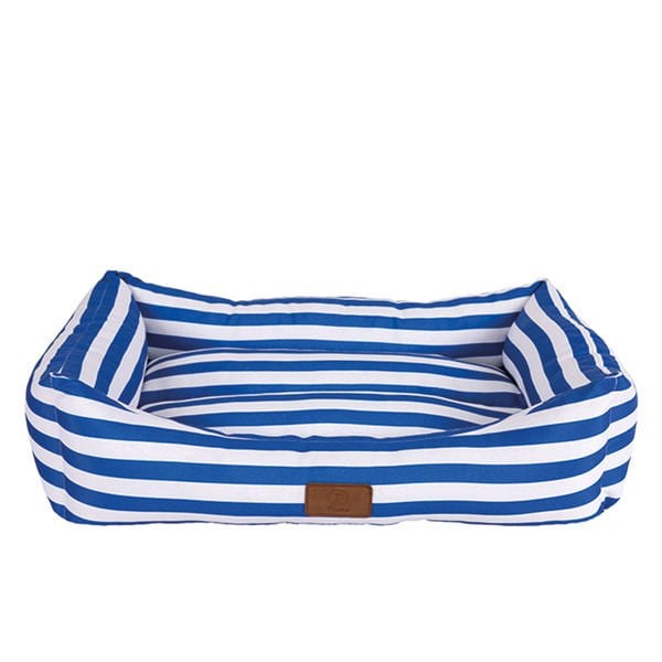 Peggy  80x60x23 Cm Daisy Yatak Mavi Çizgili Large | Kumaş Köpek Yatağı