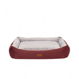 100x80x30 Cm Lola Yatak Bordo Bej Büyük Irk X-Large | Kumaş Köpek Yatağı