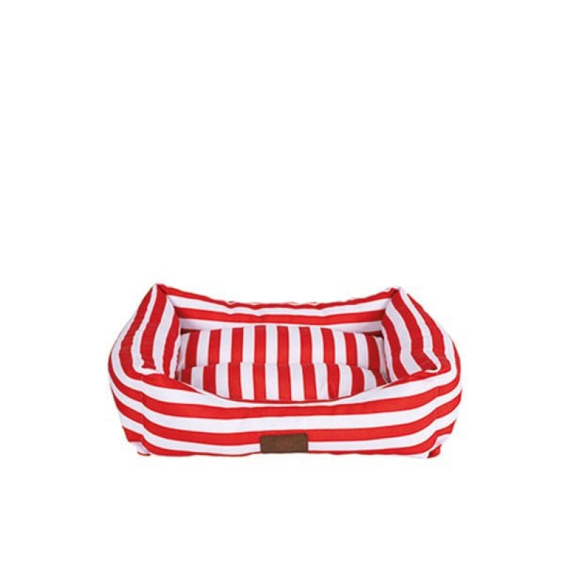 Peggy 50x38x25 Cm Daisy Yatak Kırmızı Çizgili Small | Kumaş Köpek Yatağı Peggy 50x38x25 Cm Daisy Yatak Kırmızı Çizgili Small | Kumaş Köpek Yatağı