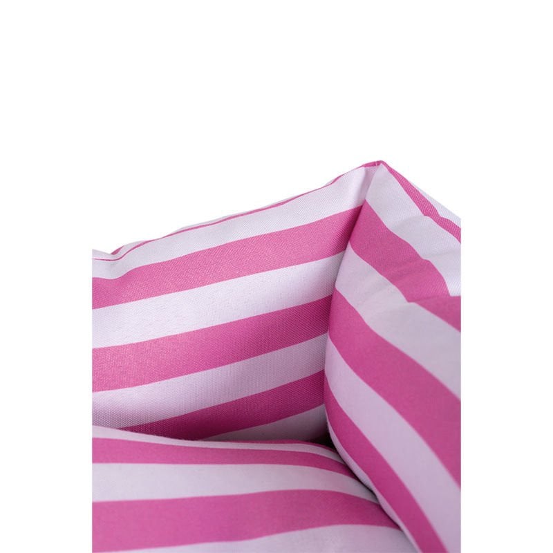 Peggy 65x45x20 Cm Daisy Yatak Pembe Çizgili Medium | Kumaş Köpek Yatağı