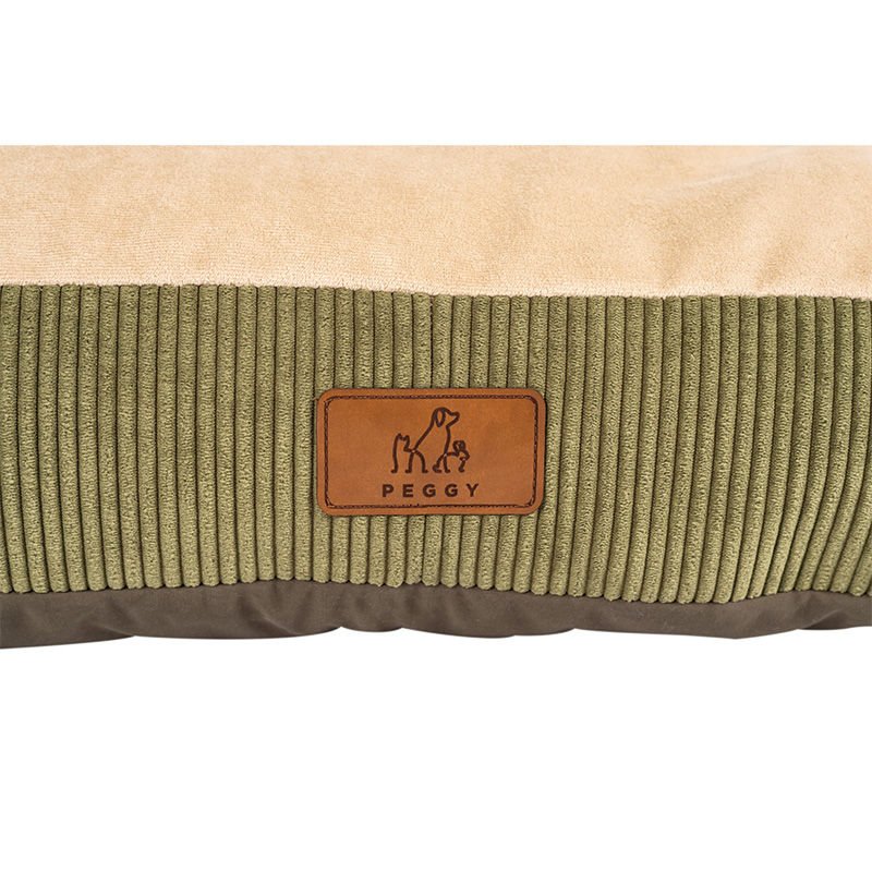 Peggy 75x50x30 Cm Bambi Yatak Yatağı Yeşil S/M | Kumaş Köpek Yatağı