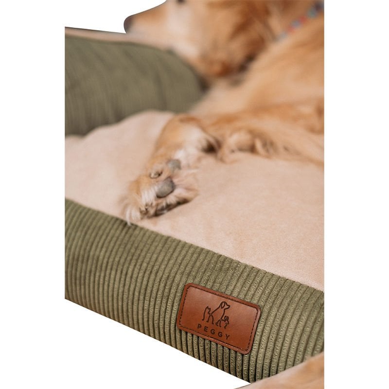 Peggy 75x50x30 Cm Bambi Yatak Yatağı Yeşil S/M | Kumaş Köpek Yatağı