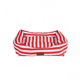 80x60x23 Cm Daisy Yatak Kırmızı Çizgili Large | Kumaş Köpek Yatağı