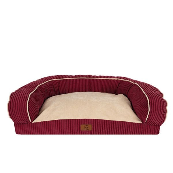 Peggy 85x65x35 Cm Bambi Yatak Kırmızı L/Xl | Kumaş Köpek Yatağı